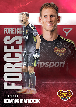 Rihards Matrevics Dukla Praha SportZoo Chance Liga 2025/26 1. serie Foreign Forces #FF-31