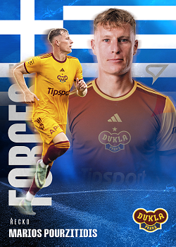 Marios Pourzitidis Dukla Praha SportZoo Chance Liga 2025/26 1. serie Foreign Forces #FF-32