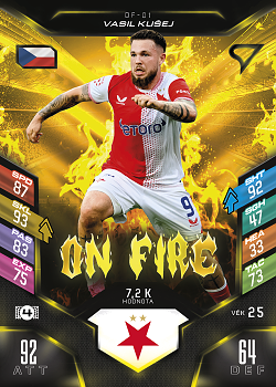 Vasil Kusej Slavia Praha SportZoo Chance Liga 2025/26 TCG Duel On Fire #OF-01