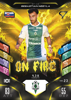 Sebastian Nebyla Jablonec SportZoo Chance Liga 2025/26 TCG Duel On Fire #OF-05