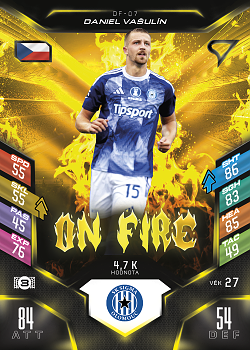Daniel Vasulin Sigma Olomouc SportZoo Chance Liga 2025/26 TCG Duel On Fire #OF-07