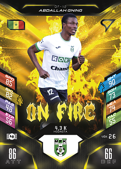 Abdallah Gning Karvina SportZoo Chance Liga 2025/26 TCG Duel On Fire #OF-12