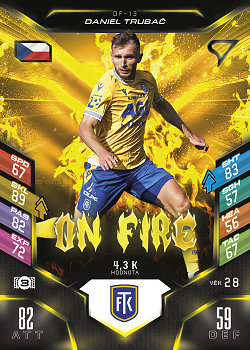 Daniel Trubac Teplice SportZoo Chance Liga 2025/26 TCG Duel On Fire #OF-13