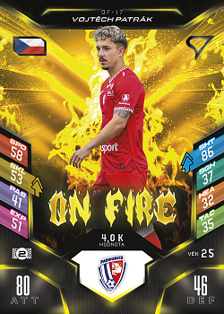 Vojtech Patrak Pardubice SportZoo Chance Liga 2025/26 TCG Duel On Fire #OF-17