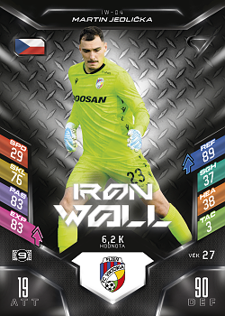 Martin Jedlicka Viktoria Plzen SportZoo Chance Liga 2025/26 TCG Duel Iron Wall #IW-04