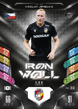Vaclav Jemelka Viktoria Plzen SportZoo Chance Liga 2025/26 TCG Duel Iron Wall #IW-06