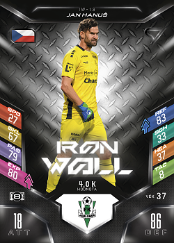 Jan Hanus Jablonec SportZoo Chance Liga 2025/26 TCG Duel Iron Wall #IW-13