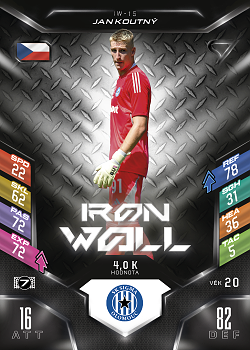 Jan Koutny Sigma Olomouc SportZoo Chance Liga 2025/26 TCG Duel Iron Wall #IW-15