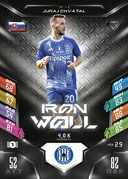 Juraj Chvatal Sigma Olomouc SportZoo Chance Liga 2025/26 TCG Duel Iron Wall #IW-16