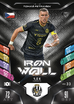 Tomas Petrasek Hradec Kralove SportZoo Chance Liga 2025/26 TCG Duel Iron Wall #IW-18