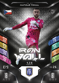 Matous Trmal Teplice SportZoo Chance Liga 2025/26 TCG Duel Iron Wall #IW-25