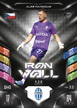 Ales Mandous Mlada Boleslav SportZoo Chance Liga 2025/26 TCG Duel Iron Wall #IW-27