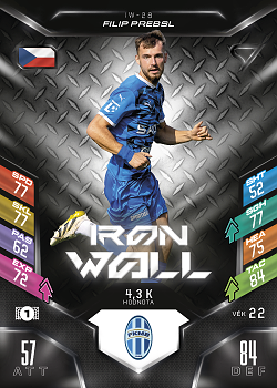 Filip Prebsl Mlada Boleslav SportZoo Chance Liga 2025/26 TCG Duel Iron Wall #IW-28
