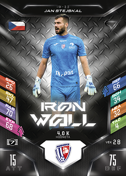 Jan Stejskal Pardubice SportZoo Chance Liga 2025/26 TCG Duel Iron Wall #IW-33