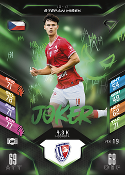 Stepan Misek Pardubice SportZoo Chance Liga 2025/26 TCG Duel Joker #JO-17