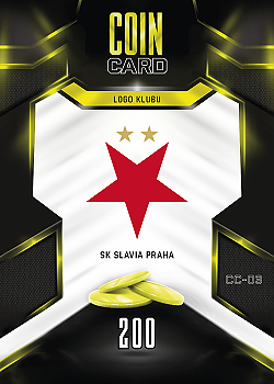 Logo Klubu Slavia Praha SportZoo Chance Liga 2025/26 TCG Duel Coin Cards #CC-03