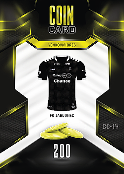 Venkovni Dres Jablonec SportZoo Chance Liga 2025/26 TCG Duel Coin Cards #CC-14
