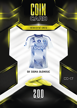 Venkovni Dres Sigma Olomouc SportZoo Chance Liga 2025/26 TCG Duel Coin Cards #CC-17