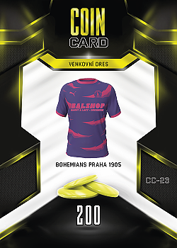 Venkovni Dres Bohemians Praha SportZoo Chance Liga 2025/26 TCG Duel Coin Cards #CC-23