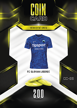 Venkovni Dres Liberec SportZoo Chance Liga 2025/26 TCG Duel Coin Cards #CC-26