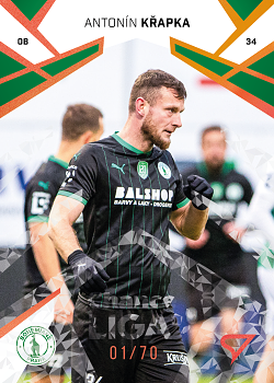 Antonin Krapka Bohemians Praha SportZoo Chance Liga 2024/25 2. serie Copper Diamond /70 #327