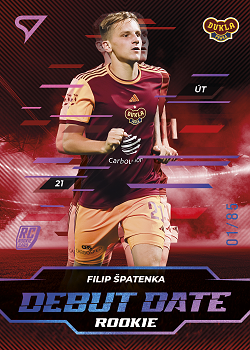 Filip Spatenka Dukla Praha SportZoo Chance Liga 2024/25 2. serie Debut Date Rookie /85 #DD-9