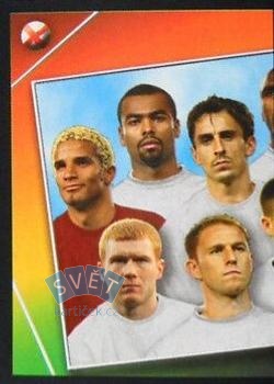 Team Photo England samolepka Panini UEFA EURO 2004 #114