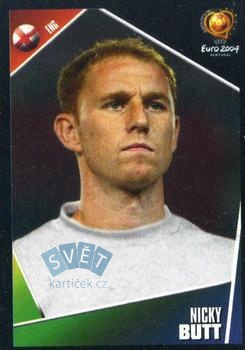 Nicky Butt England samolepka Panini UEFA EURO 2004 #127