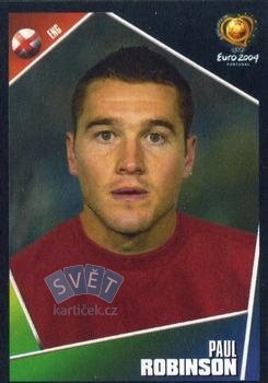 Paul Robinson England samolepka Panini UEFA EURO 2004 #134