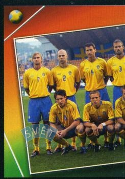 Team Photo Sweden samolepka Panini UEFA EURO 2004 #177