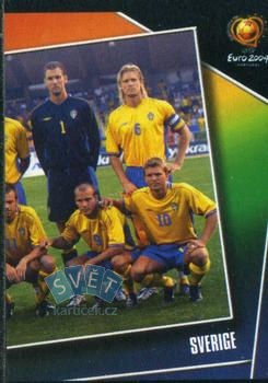 Team Photo Sweden samolepka Panini UEFA EURO 2004 #178