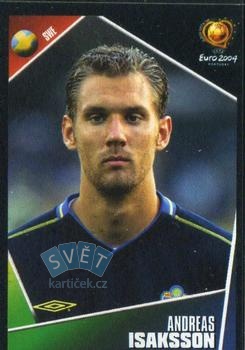 Andreas Isaksson Sweden samolepka Panini UEFA EURO 2004 #180