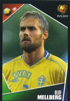 Olof Mellberg Sweden samolepka Panini UEFA EURO 2004 #182