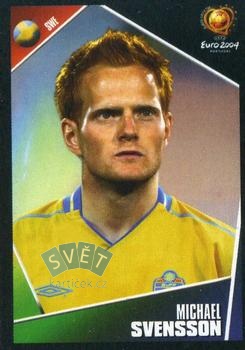Michael Svensson Sweden samolepka Panini UEFA EURO 2004 #183