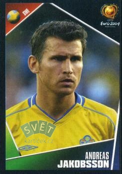 Andreas Jakobsson Sweden samolepka Panini UEFA EURO 2004 #184