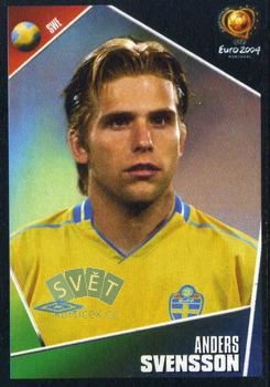 Anders Svensson Sweden samolepka Panini UEFA EURO 2004 #190