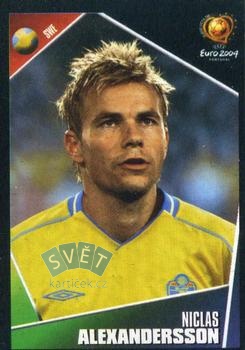 Niclas Alexandersson Sweden samolepka Panini UEFA EURO 2004 #193