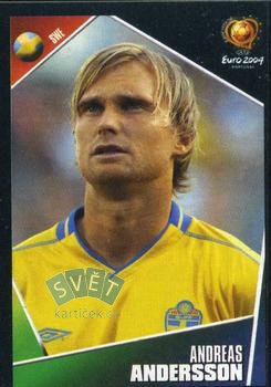 Andreas Andersson Sweden samolepka Panini UEFA EURO 2004 #195
