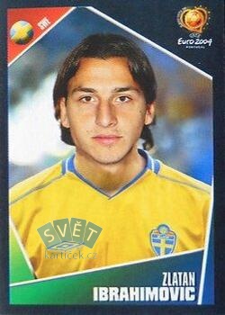 Zlatan Ibrahimovic Sweden samolepka Panini UEFA EURO 2004 #197