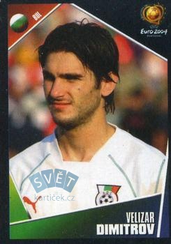 Velizar Dimitrov Bulgaria samolepka Panini UEFA EURO 2004 #216