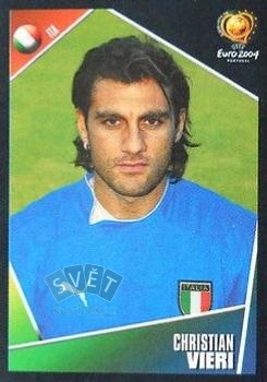 Christian Vieri Italy samolepka Panini UEFA EURO 2004 #238