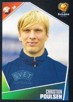 Christian Poulsen Denmark samolepka Panini UEFA EURO 2004 #248