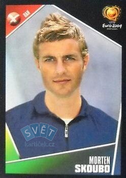 Morten Skoubo Denmark samolepka Panini UEFA EURO 2004 #250