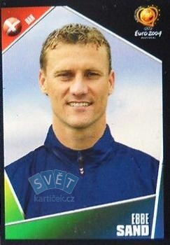Ebbe Sand Denmark samolepka Panini UEFA EURO 2004 #251