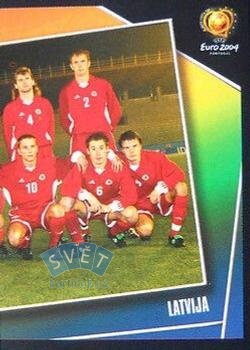 Team Photo Latvija samolepka Panini UEFA EURO 2004 #253