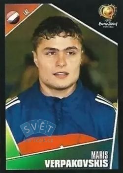 Maris Verpakovskis Latvija samolepka Panini UEFA EURO 2004 #270