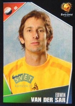Edwin van der Sar Netherlands samolepka Panini UEFA EURO 2004 #318