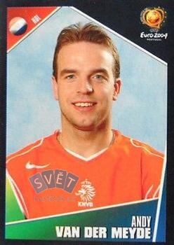 Andy van der Meyde Netherlands samolepka Panini UEFA EURO 2004 #327