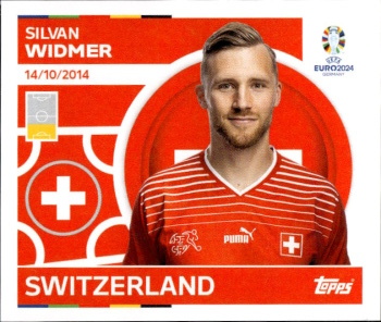 Silvan Widmer Switzerland samolepka Topps EURO 2024 #SUI5