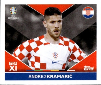 Andrej Kramaric Croatia samolepka Topps EURO 2024 #CRO-TOP1